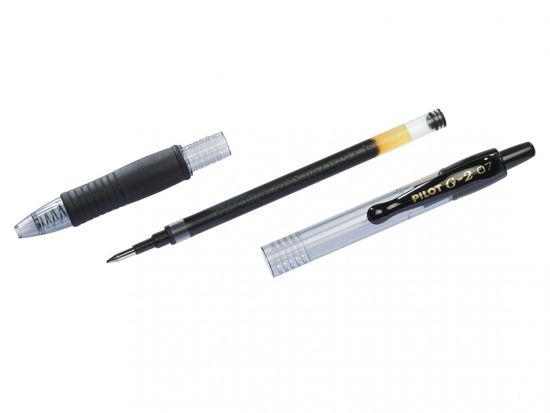 Pilot G-2 Gelschreiber – Schwarz, 0,7 mm, dokumentenecht, Druck, nachfüllbar