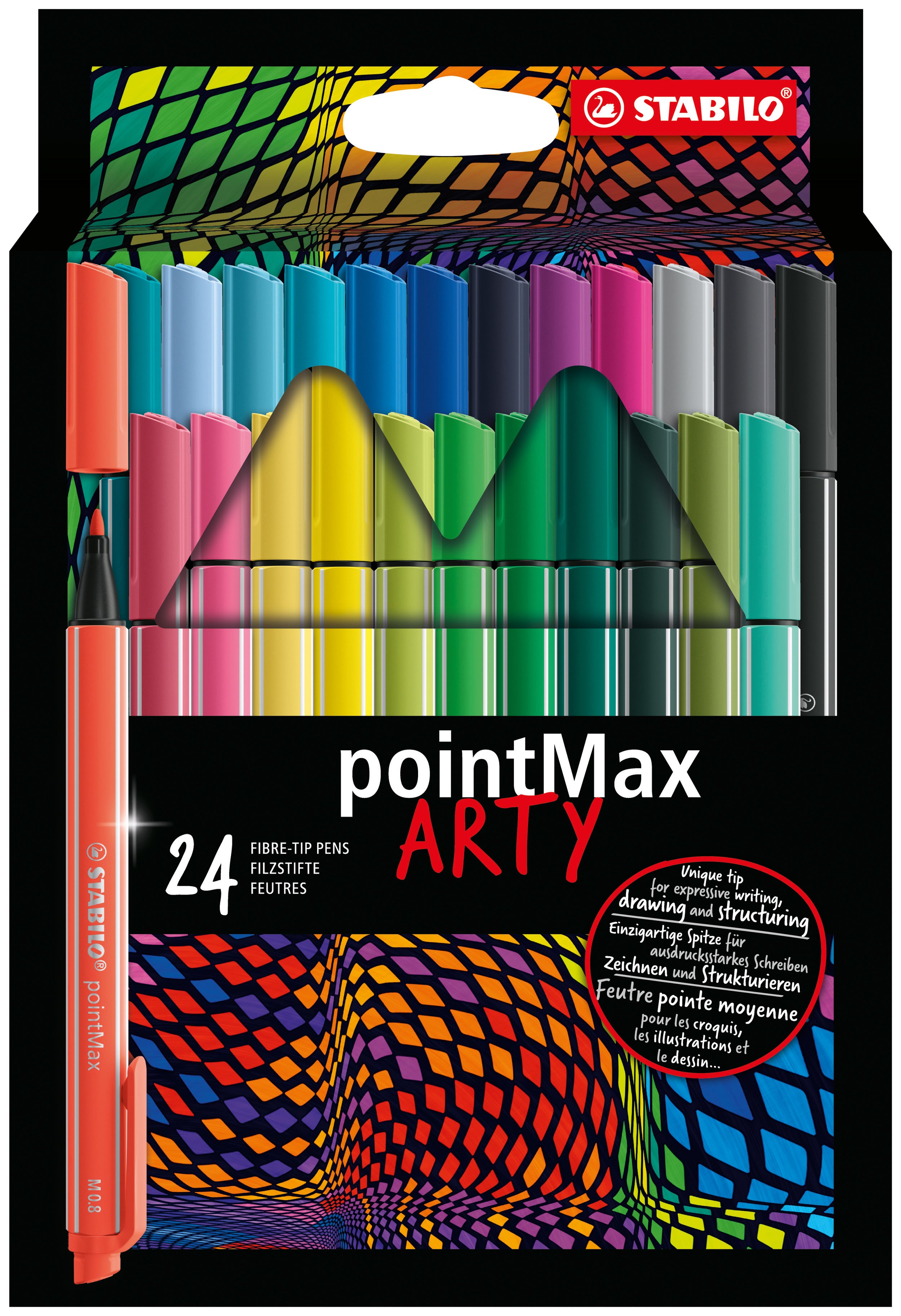 STABILO Filzstifte PointMax, Strichbreite 0,8 mm, 24 Farben
