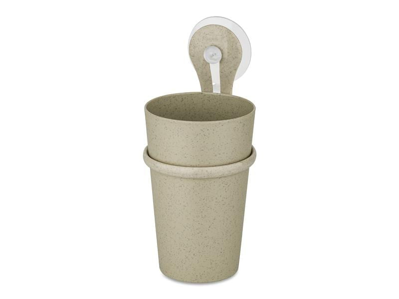 koziol Zahnbürstenhalter – Wand, Saugnapf, Kunststoff, Beige, 72×80×175 mm