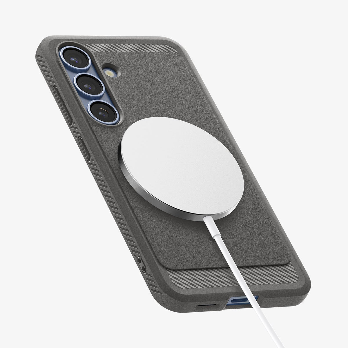 Spigen Backcover – für Samsung Galaxy S25, PC+TPU, Schwarz, bis 1,2 m sturzsicher