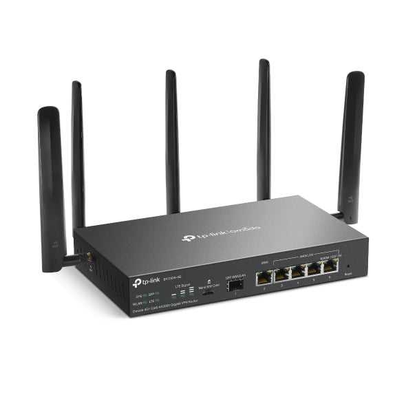 TP-Link ER706W-4G – WLAN-Router – Wi-Fi 6 Dual-Band (2,4/5 GHz), 2,4 Gbit/s, GbE