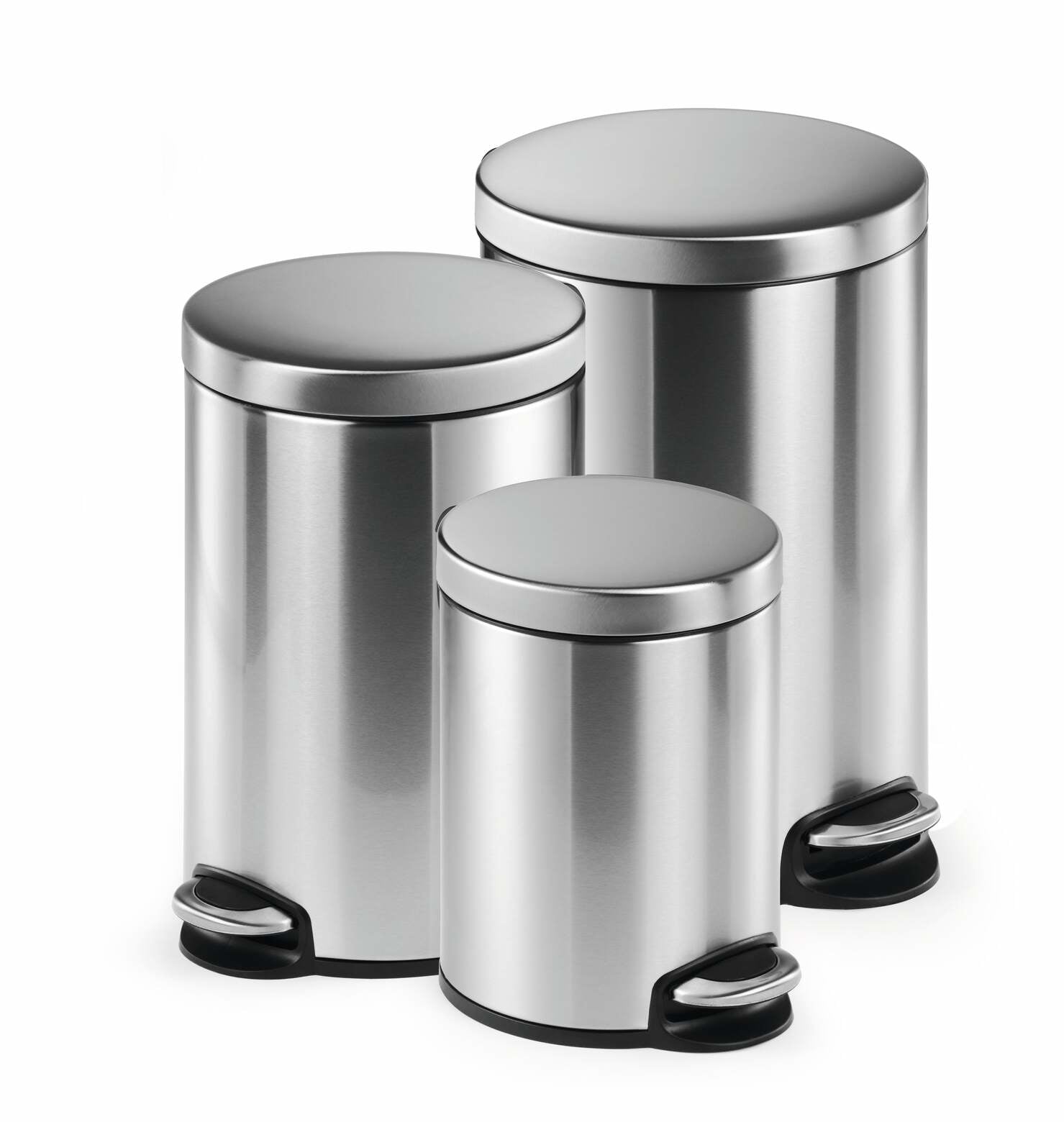 Durable Papierkorb – 30 l – Edelstahl – Ø 290 × H 355 mm