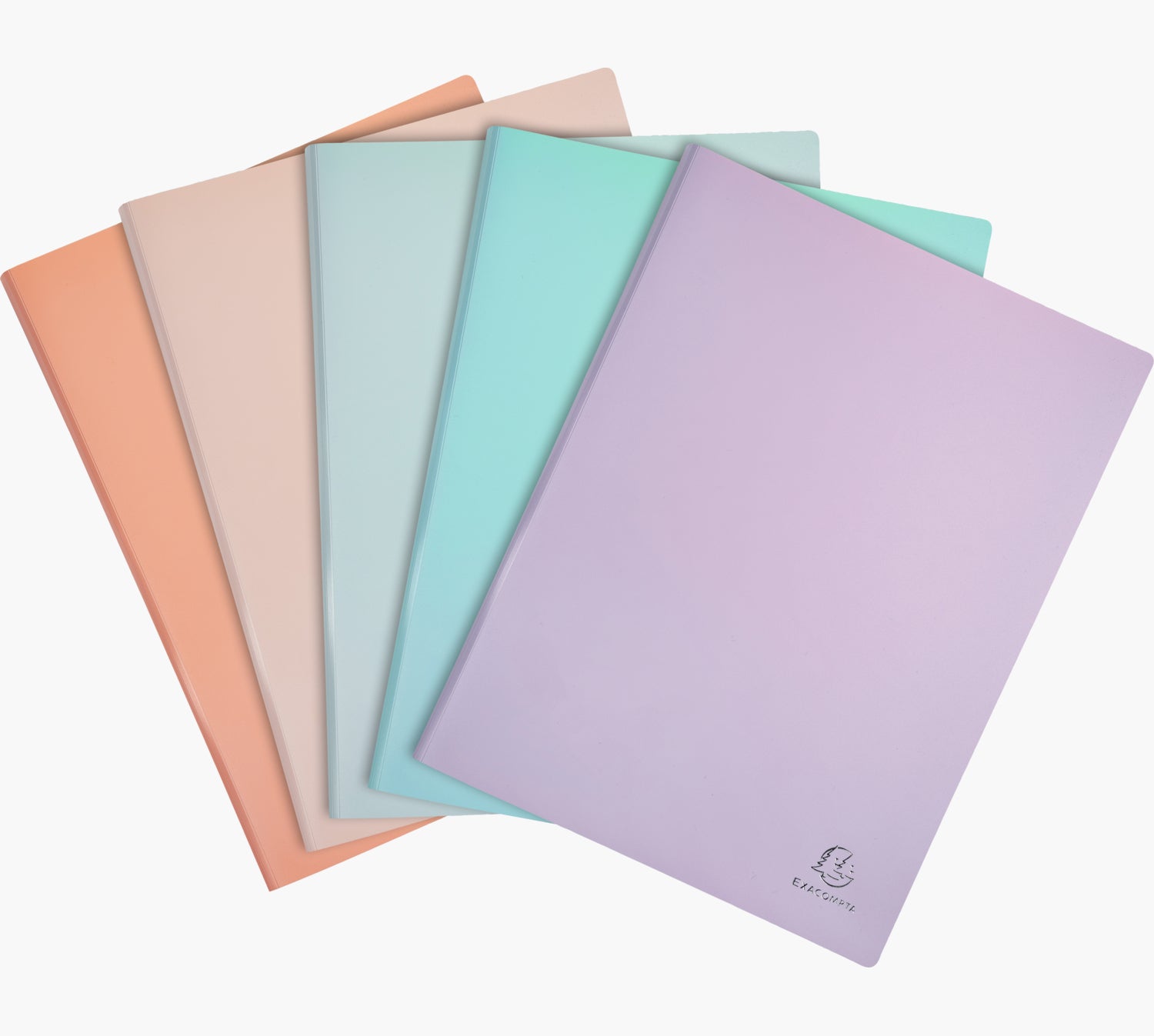 Exacompta Sichtbuch Aquarel A4, 40 Hüllen, PP-Einband, assortiert – 5 Stück
