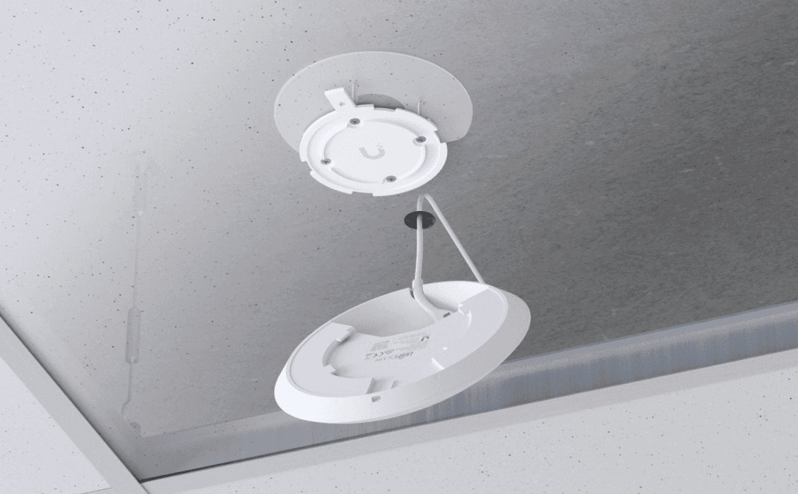 Ubiquiti UniFi U6-Plus (U6+) – Wi-Fi 6 Access Point, Dual-Band (2,4/5 GHz), 1× GbE, PoE, Decke, Weiss