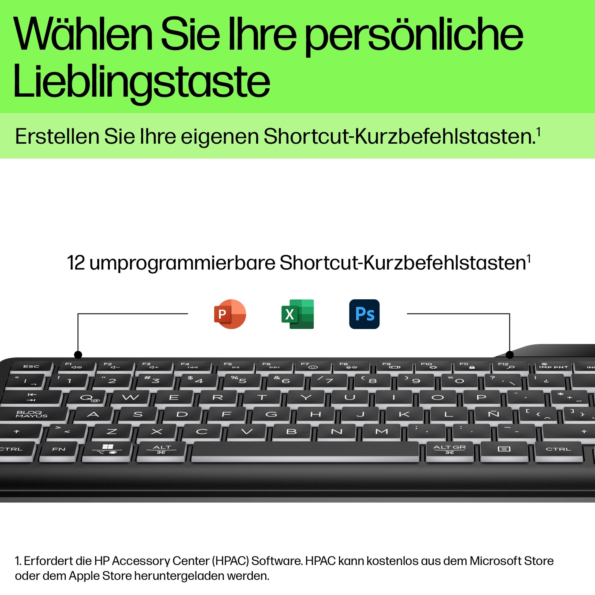 HP 405 – Tastatur – Membran, kabelgebunden – USB-C – beleuchtet – Schwarz
