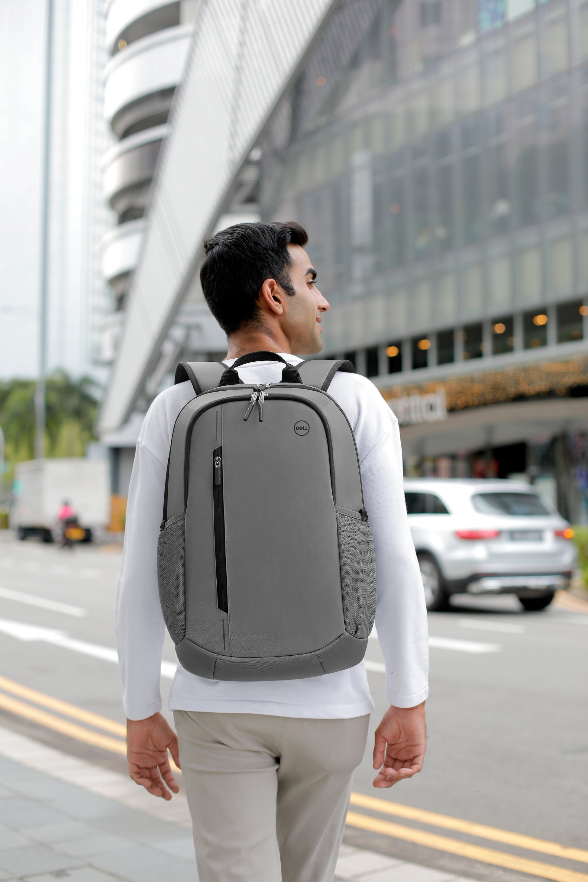 DELL Notebook-Rucksack bis 15" – 20 l, wasserdicht – Grau