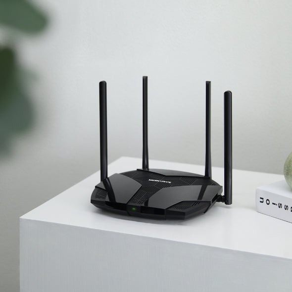 Mercusys MR80X – WLAN-Router – Wi-Fi 6 Dual-Band (2,4/5 GHz), 3,0 Gbit/s