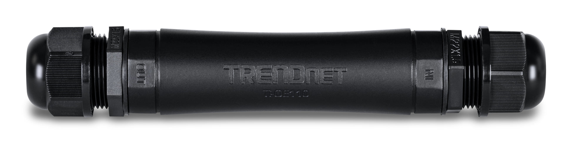 TRENDnet TI-OE110 PoE-Extender – 10/100/1000 Mbit/s, 2× RJ-45, PoE+ (IEEE 802.3at), IP67, -40 bis 75 °C