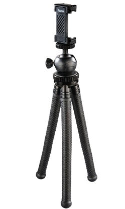 Hama FlexPro Mini-Stativ – Aluminium, 27 cm – für Smartphone 4,8–9,5 cm, GoPro, 1/4" Gewinde
