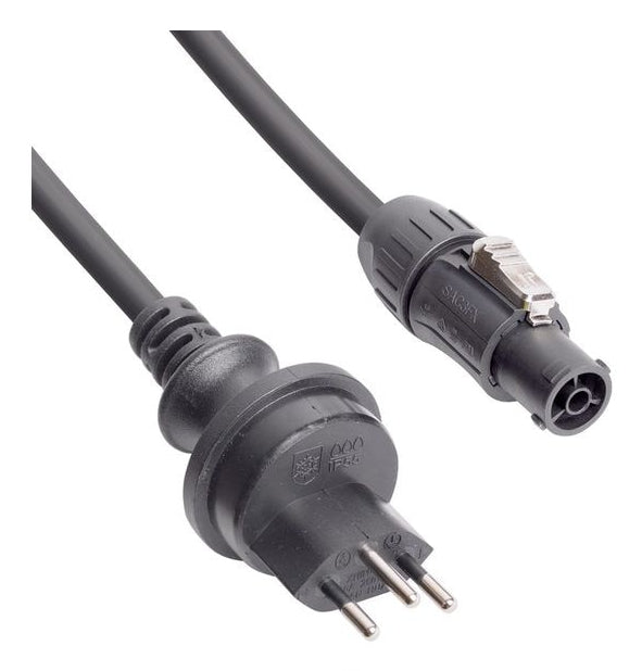 PD-Connex Netzkabel – T13–PowerCON, 1,5 m, mit Verriegelung, IP55, schwarz