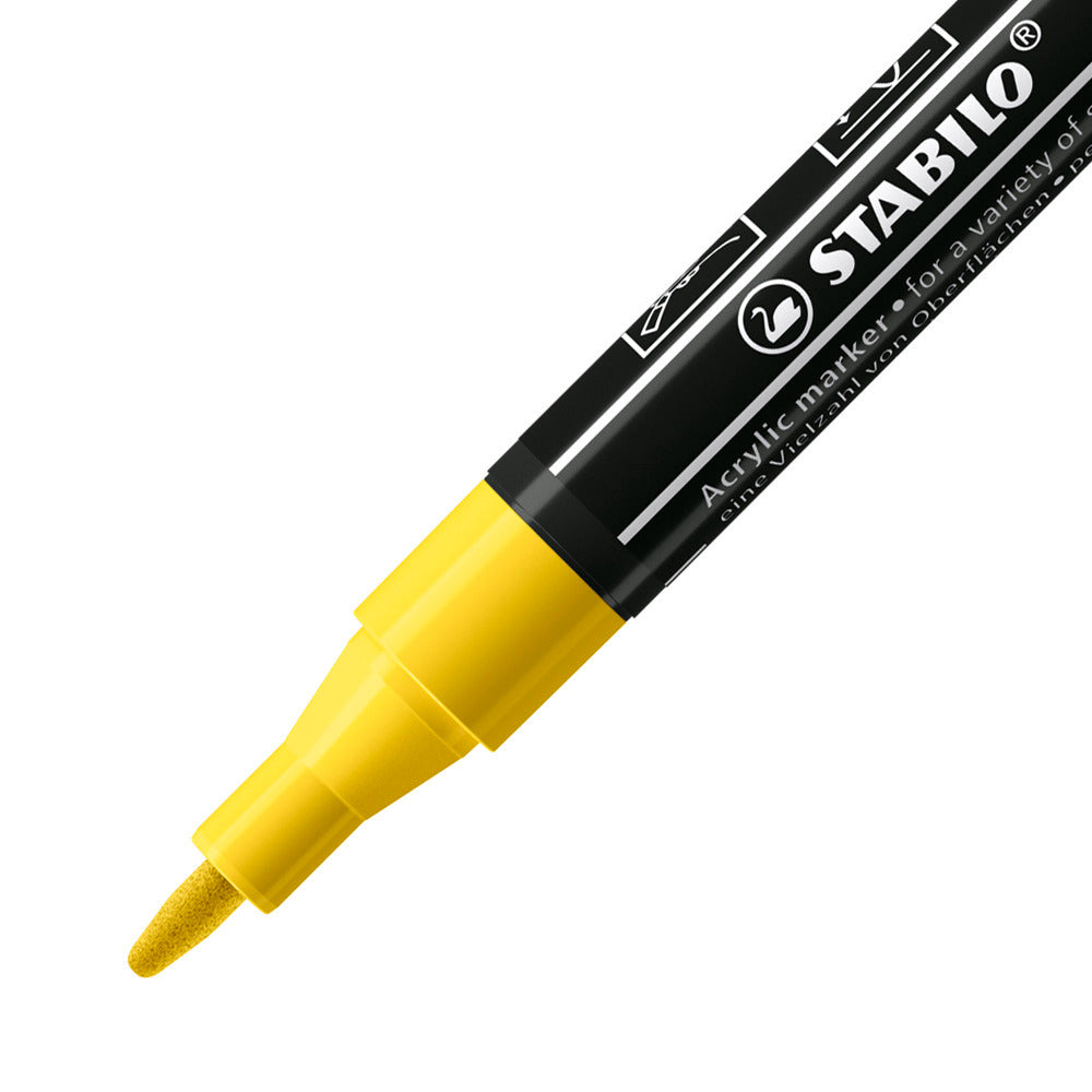 STABILO Acrylmarker – farbig sortiert, 5er Set
