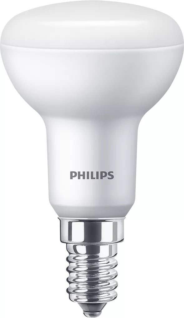 Philips by Signify Philips LED-Reflektor E14 R50 – Warmweiss 2700 K, 640 lm, 6 W, 120° – 1 Stk., Silber, Kunststoff