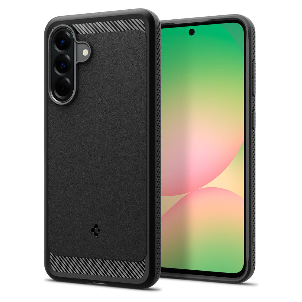 Spigen Rugged Armor – Backcover – für Samsung Galaxy A56 5G, TPU, Schwarz