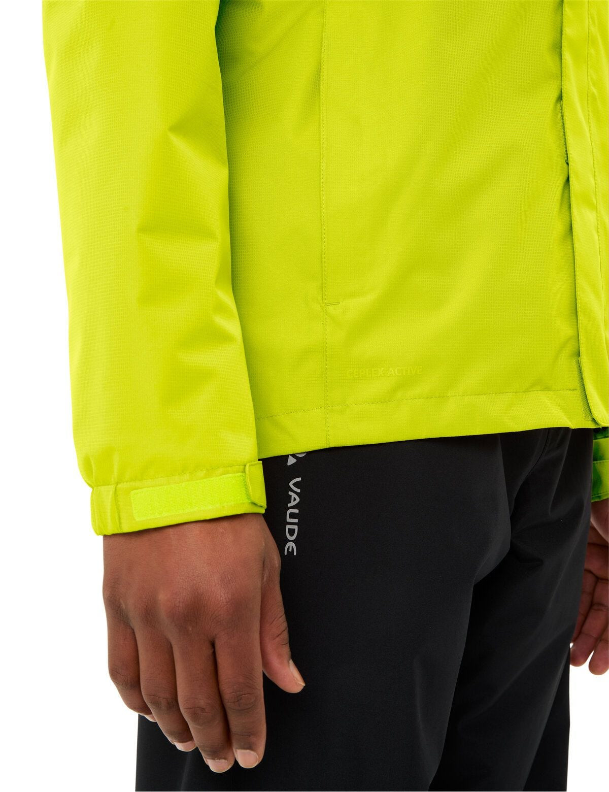 VAUDE Escape Bike Light Regenjacke – XXL – Gelb/Grün, Polyester, Wasserdicht, mit Kapuze