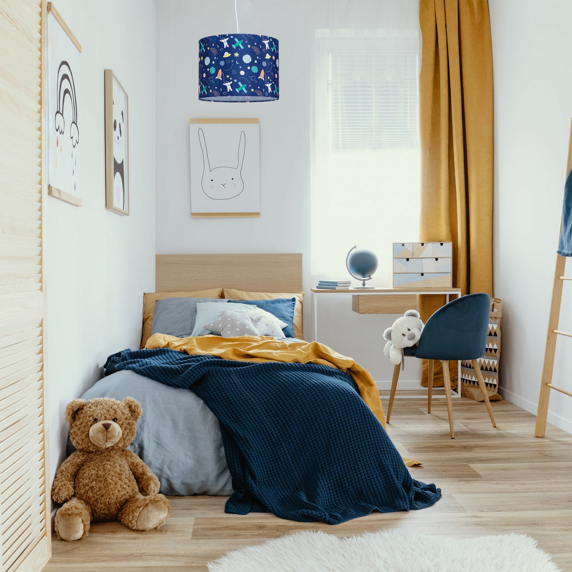 Relaxdays Deckenleuchte – Ø 35 × 155 cm, 60 W, weiss, E27, ohne Leuchtmittel