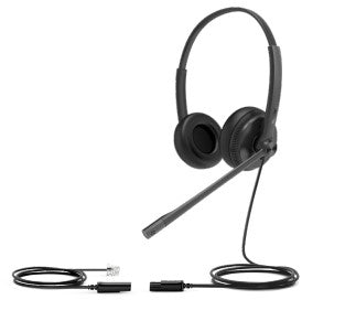 Yealink YHS34 Lite Office-Headset – On-Ear, Stereo, Kabelgebunden, Schwarz