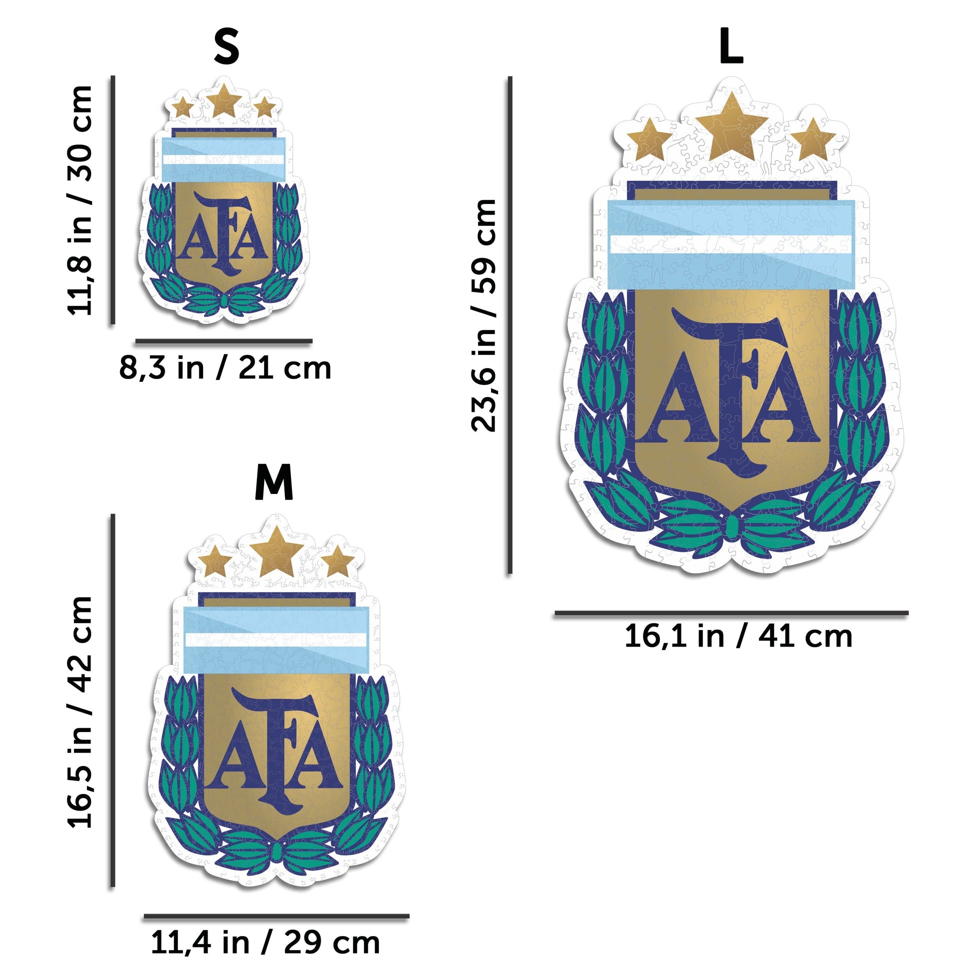 Iconic Puzzles Nationalmannschaft Argentinien Logo – Logikspiel, ab 10 Jahren