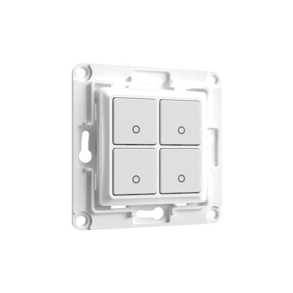 Shelly Wandschalter 4 – Smart-Taster – 4 Tasten, Weiss – für Shelly 1, Shelly i4, Shelly 2.5 und andere