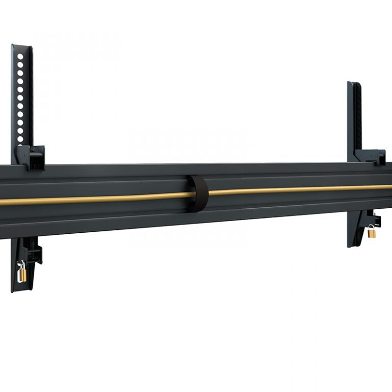 Hagor TV-Wagen – 55–65" – VESA 75×75–800×400 – bis 80 kg, Höhenverstellbar, mit Rollen, für 2 Displays