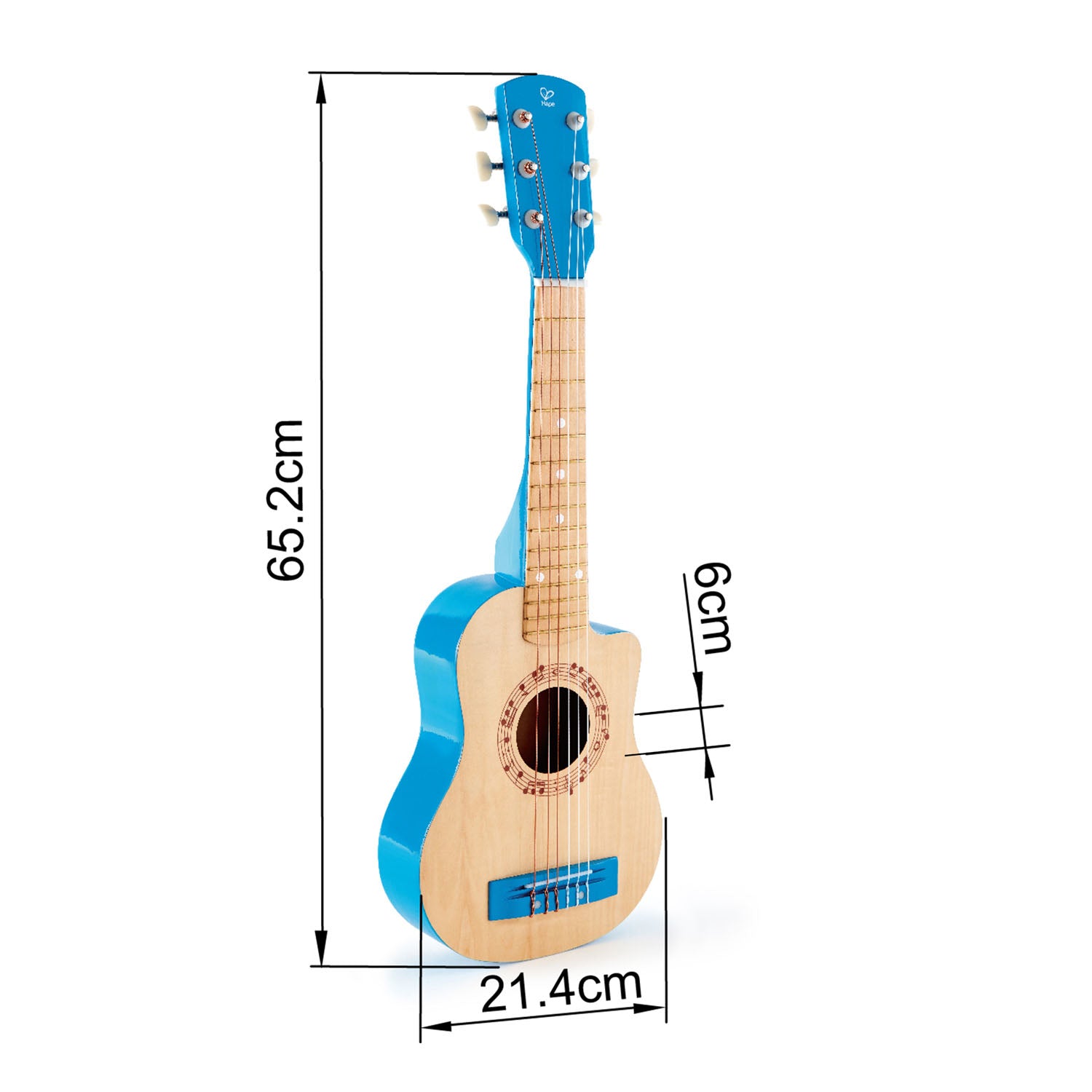 Hape Gitarre Blaue Lagune – ab 3 Jahren – Nylon, Holz – blau