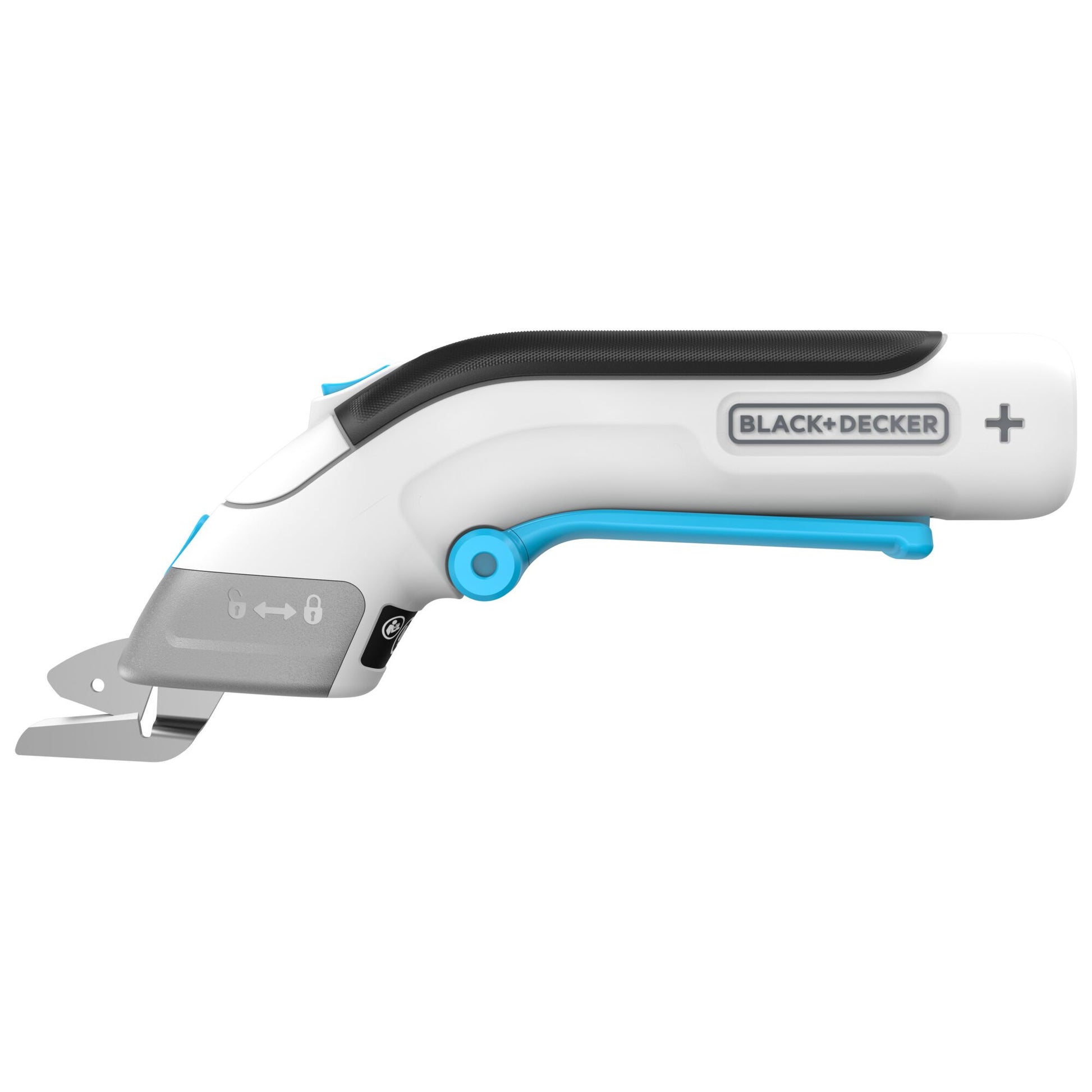 Black & Decker BLACK+DECKER BCSC115-XJ – Akku-Schere, inkl. 2 Klingen, weiss, 1 Stk.