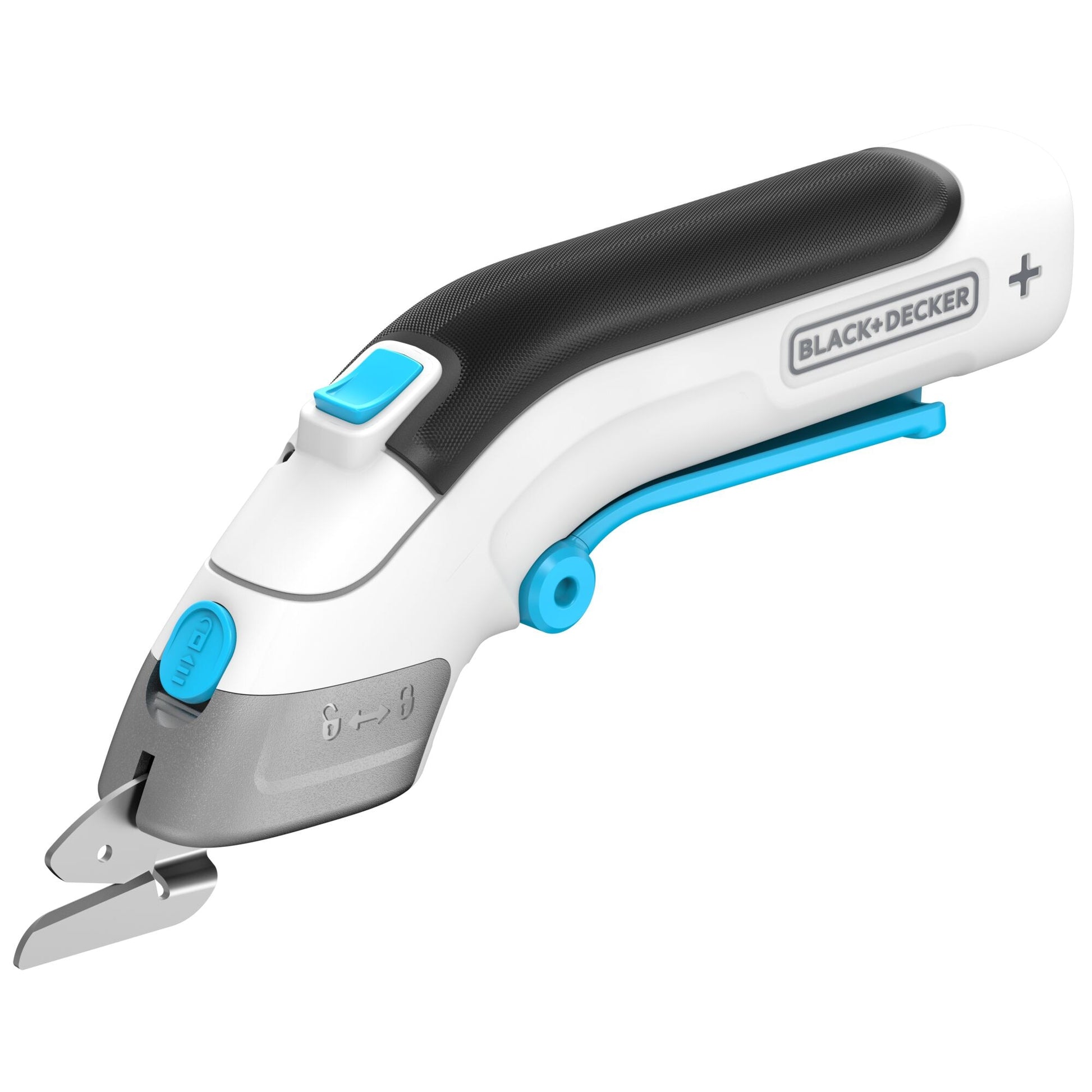 Black & Decker BLACK+DECKER BCSC115-XJ – Akku-Schere, inkl. 2 Klingen, weiss, 1 Stk.