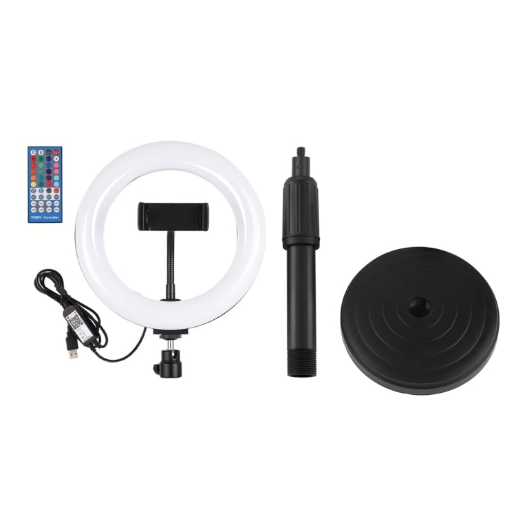 Puluz LED-Ringlicht – 200 mm – Bi-Color, dimmbar, USB, 6000–6500 K, schwarz