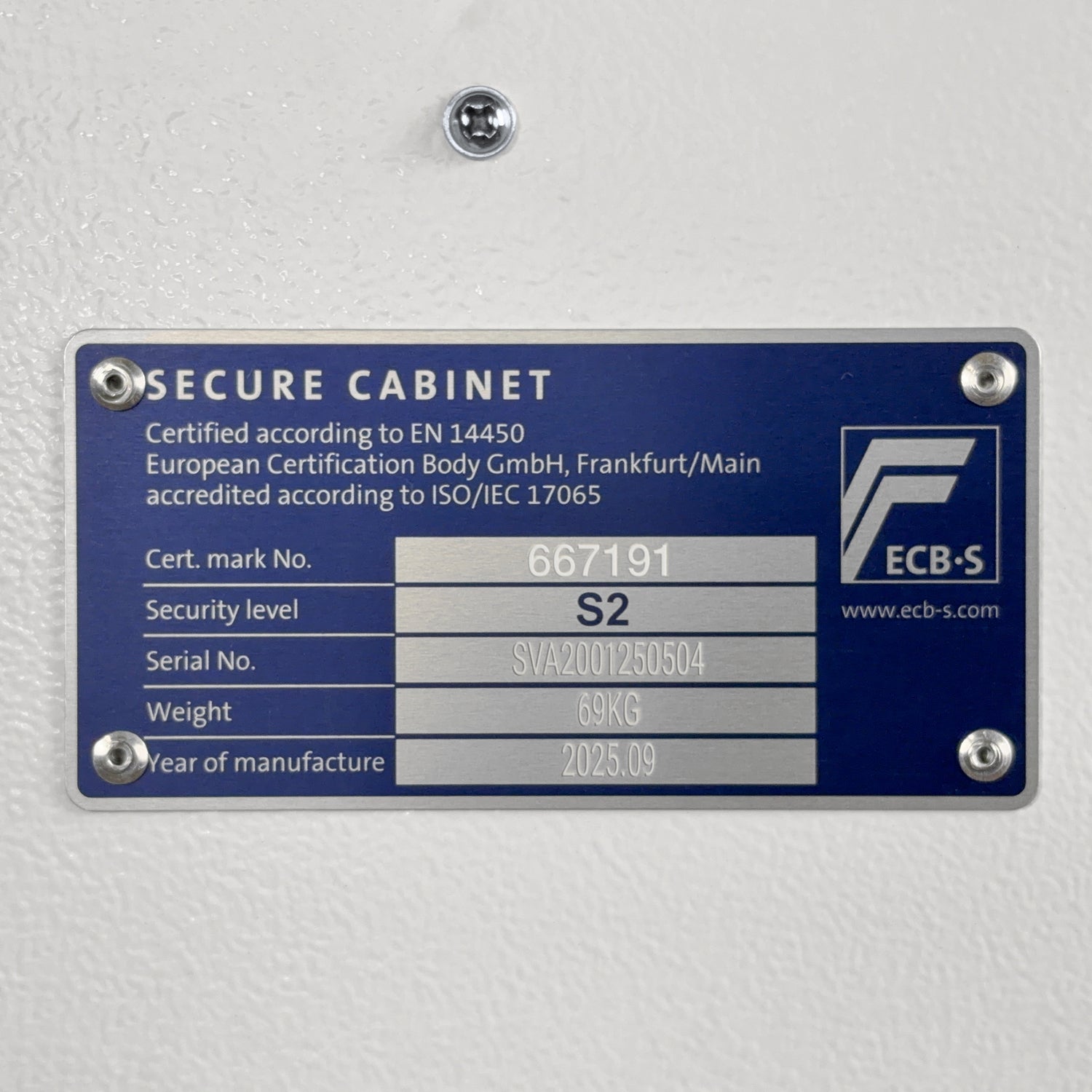 Phoenix Safe Co. Phoenix Tresor Fortress SS1455K – Schlüsselschloss – 95 l – Bodenmontage – Weiss
