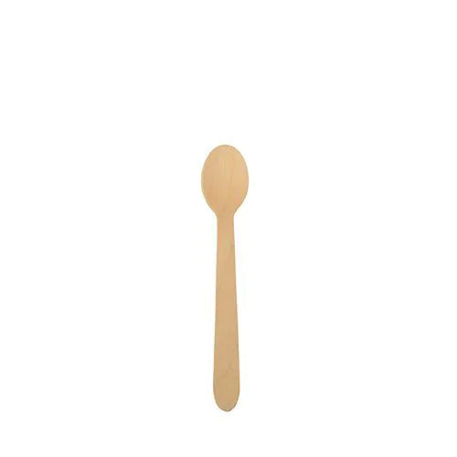 Papstar Kaffeelöffel – 25 Stk., 11 cm, Holz, Natur, biologisch abbaubar, kompostierbar