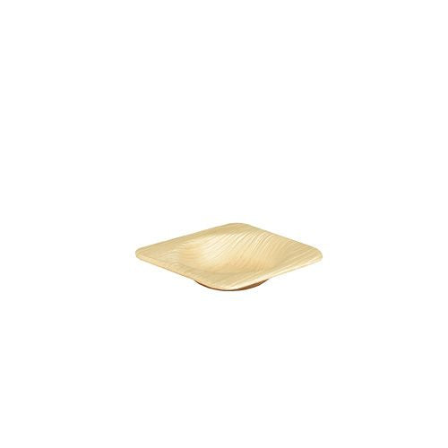 Papstar Teller pure, Palmblatt, quadratisch – 6 × 6 cm, natur – kompostierbar – 25 Stk.