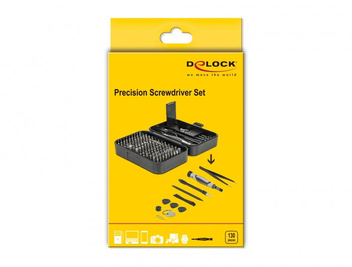 DeLOCK Präzisions-Schraubenzieher-Set PH/PZ/SL/TX/HEX u. a., Bithalter, Etui
