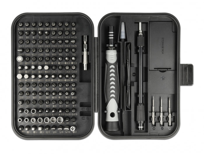 DeLOCK Präzisions-Schraubenzieher-Set PH/PZ/SL/TX/HEX u. a., Bithalter, Etui