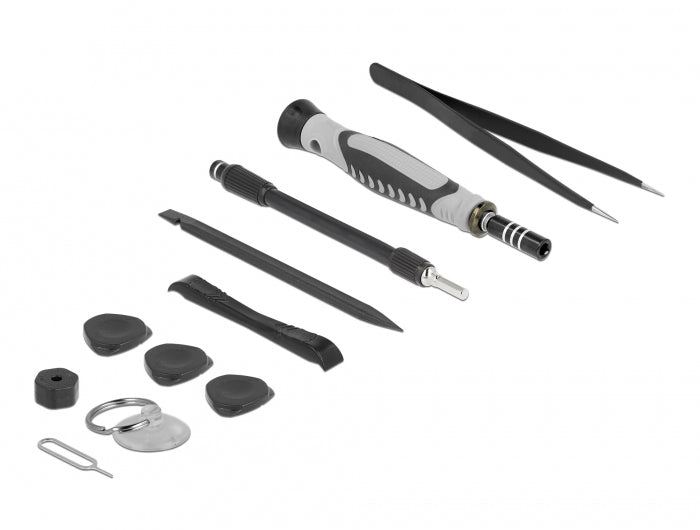 DeLOCK Präzisions-Schraubenzieher-Set PH/PZ/SL/TX/HEX u. a., Bithalter, Etui