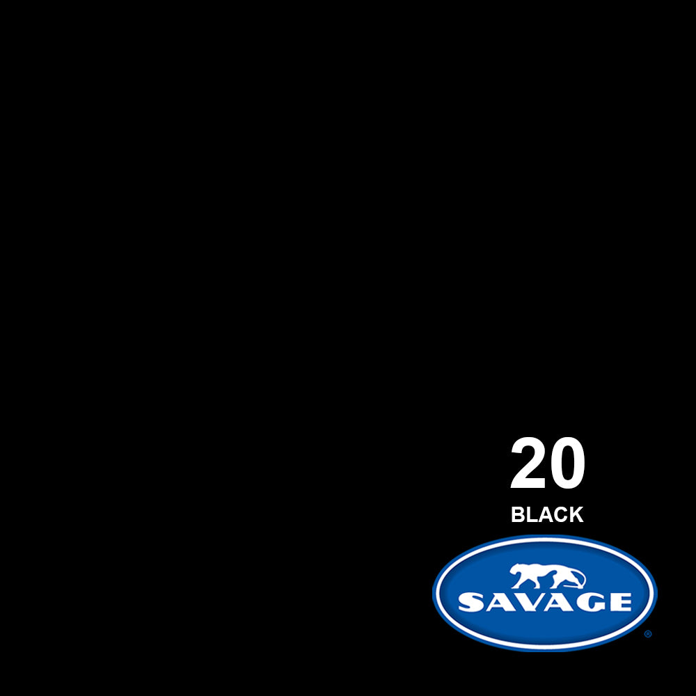 Savage Universal 20-86 Hintergrundpapier – 2,18 × 11 m, Papier 145 g – Schwarz