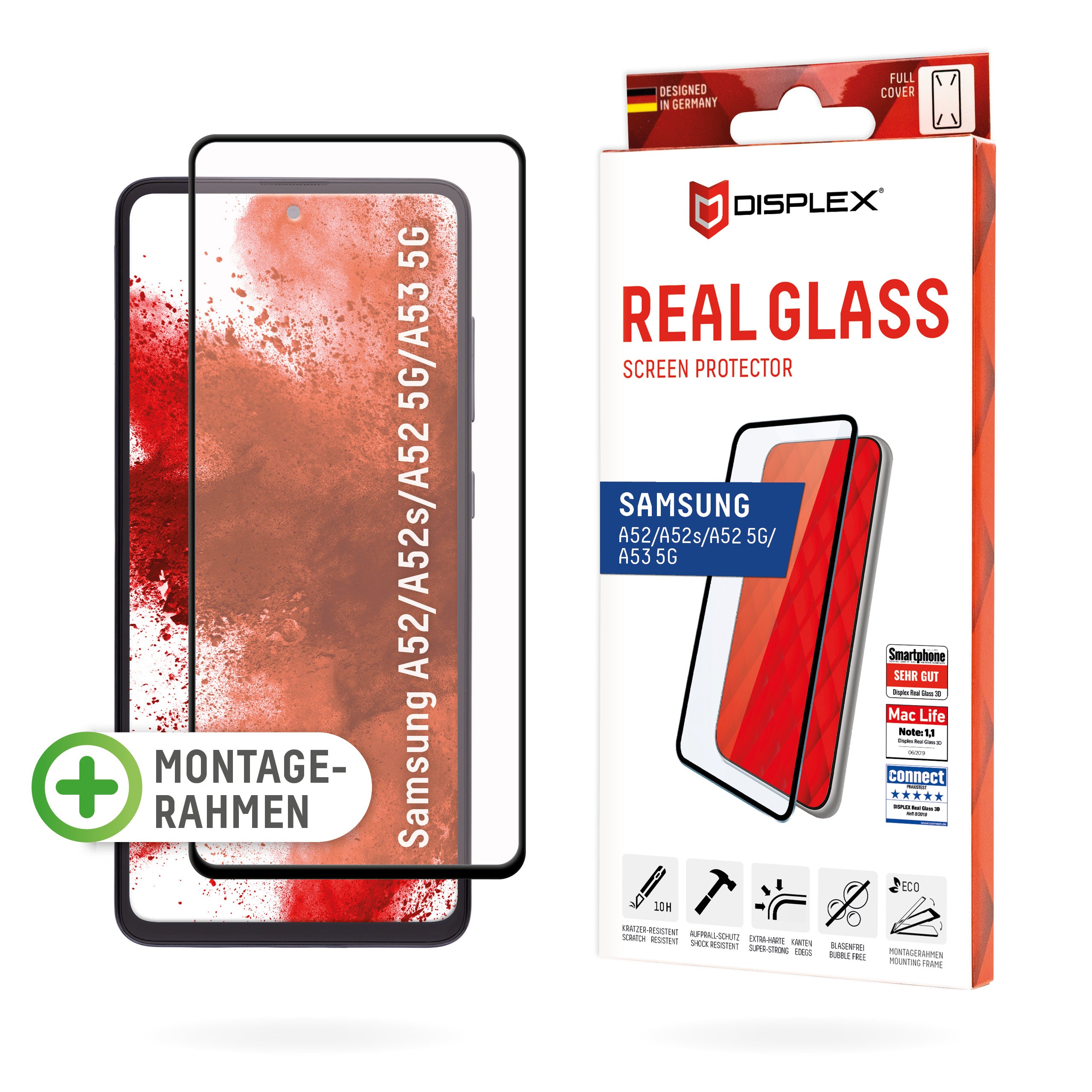 E.V.I. Displex – Backcover – für Samsung Galaxy A52/A52s 5G/A53 5G – Glas