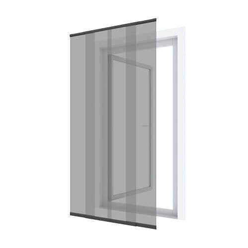 Windhager IS Fliegengitter Tür – 120 × 250 cm – Anthrazit – Teleskop, Schraubbefestigung – Für Türen