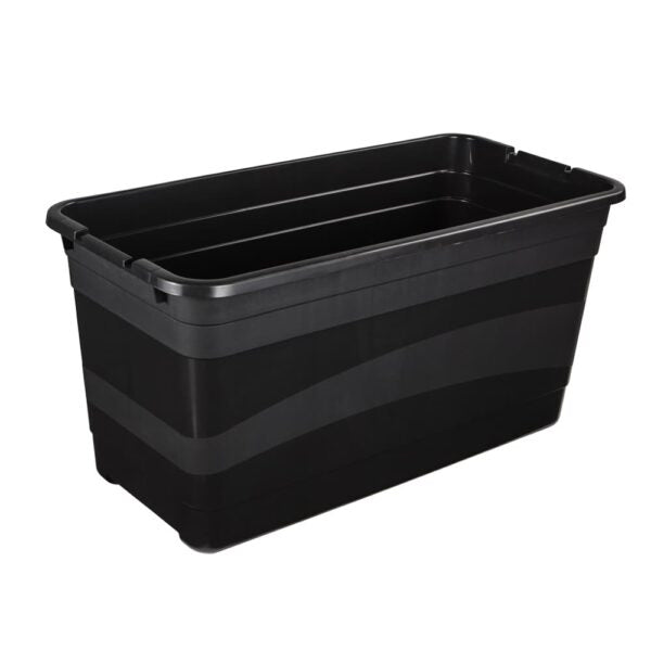 keeeper Aufbewahrungsbox 83 l (mit Deckel) – Kunststoff – Anthrazit/Rot – Verriegelung – 795 × 400 × 395 mm