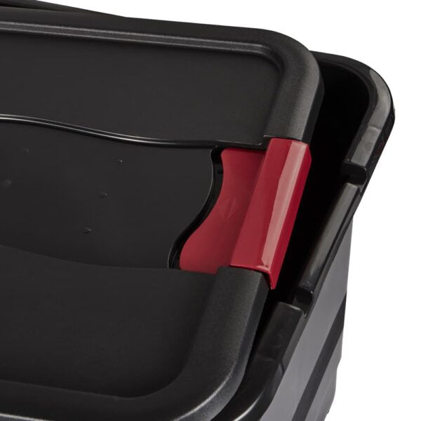 keeeper Aufbewahrungsbox 83 l (mit Deckel) – Kunststoff – Anthrazit/Rot – Verriegelung – 795 × 400 × 395 mm
