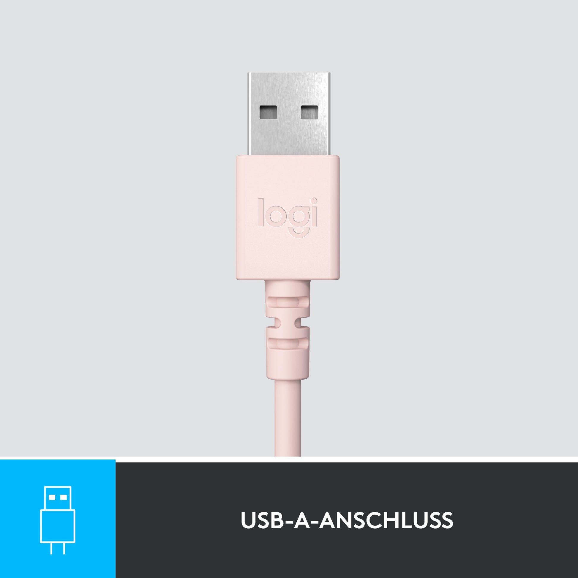 Logitech H390 – Headset – USB‑A – Pink – für PC/Mac