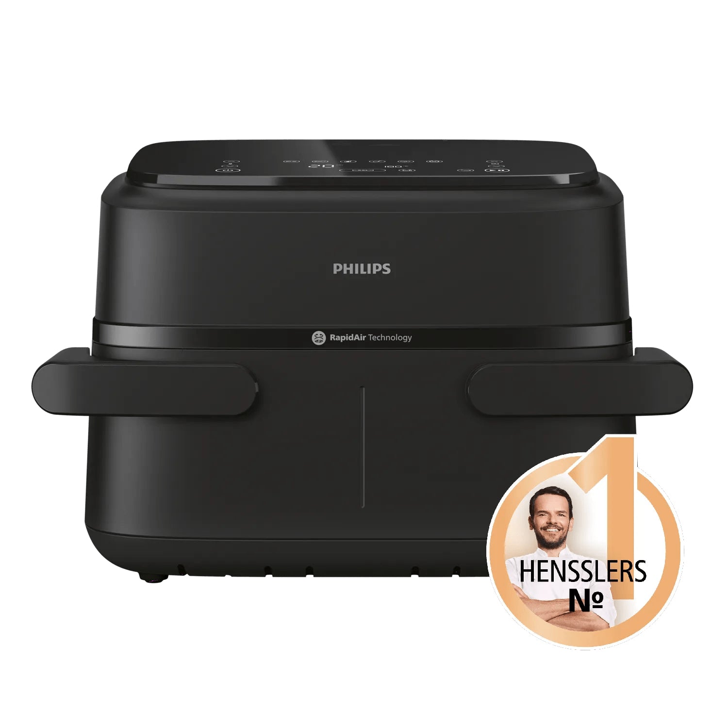 Philips Heissluftfritteuse NA150/00 – 7 l, Rapid Air & 8 Programme, 2450 W – schwarz