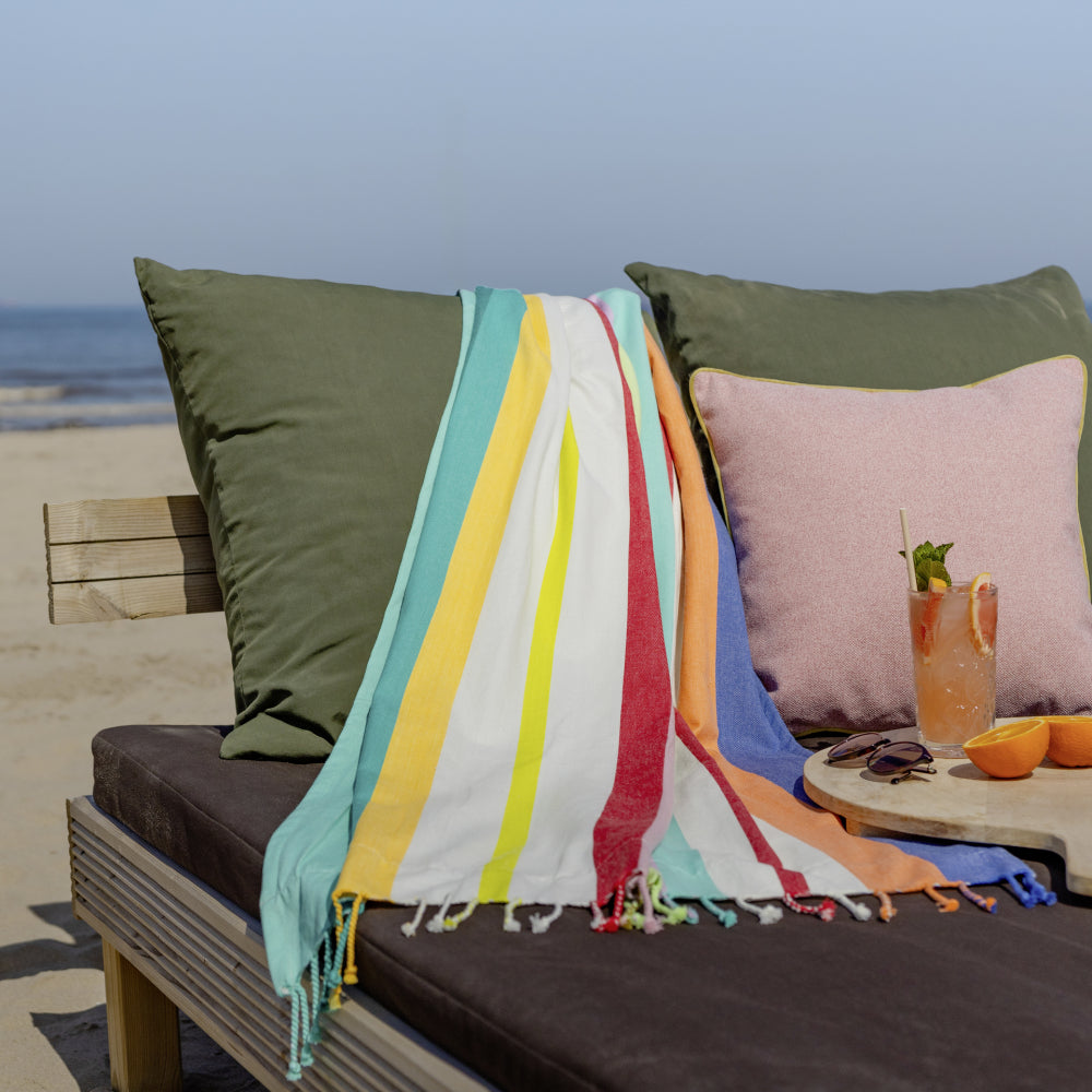 REMEMBER Strandtuch Tahiti – 90 × 170 cm, Mehrfarbig, 100% Baumwolle