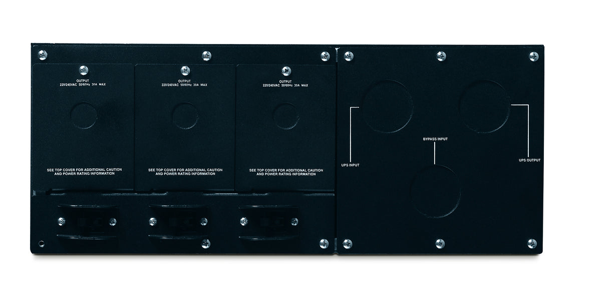 APC Wartungs-Bypass-Panel – 230V, 100A, einphasig, 4U – Schwarz – SBP16KRMI4U