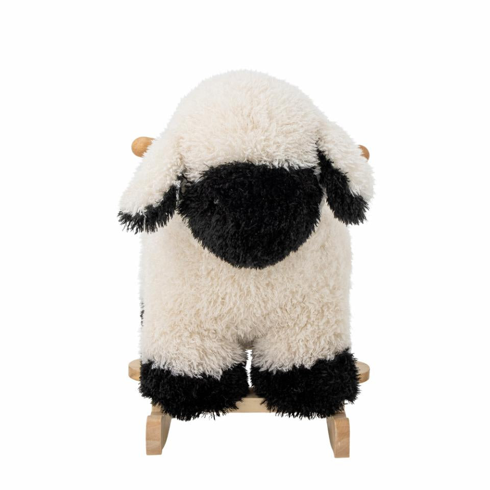 Bloomingville Schaukelschaf Dolly – 65 × 53 × 34 cm, Weiss, Polyester