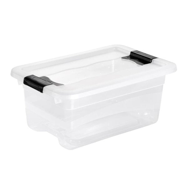 keeeper Cornelia Aufbewahrungsbox 4 l (mit Deckel) – Polypropylen – transparent – 295 × 125 × 195 mm