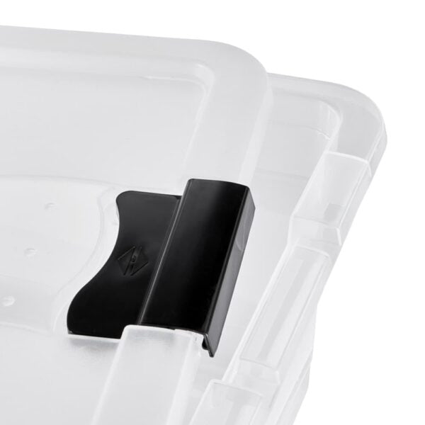 keeeper Aufbewahrungsbox 12 l (mit Deckel) – Polypropylen – transparent – stapelbar, mit Verriegelung