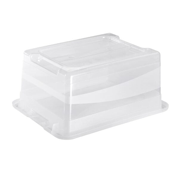 keeeper Aufbewahrungsbox 12 l (mit Deckel) – Polypropylen – transparent – stapelbar, mit Verriegelung