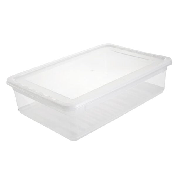keeeper Aufbewahrungsbox 8 l (mit Deckel) – Polypropylen – transparent – 390 × 100 × 265 mm
