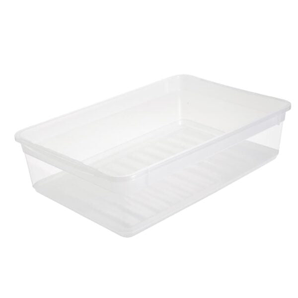 keeeper Aufbewahrungsbox 8 l (mit Deckel) – Polypropylen – transparent – 390 × 100 × 265 mm