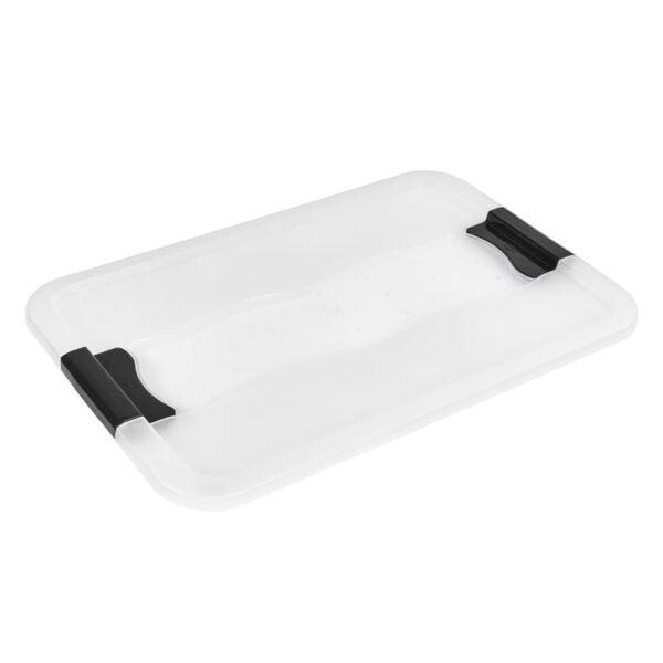 keeeper Aufbewahrungsbox 52 l (mit Deckel) – Polypropylen – transparent – stapelbar – 595 × 340 × 395 mm