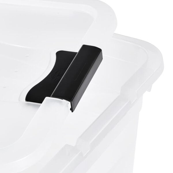 keeeper Aufbewahrungsbox 52 l (mit Deckel) – Polypropylen – transparent – stapelbar – 595 × 340 × 395 mm